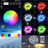Світлодіодна стрічка LED LAMP 5 м+ QR-код LED LAMP MDX-155, Освітлення з керуванням зі смартфона SV227, фото 8