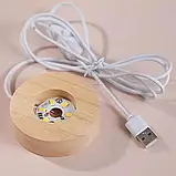 Декоративна нічник 3D кришталева куля "Планета Земля" з led-підсвіткою SV227, фото 5