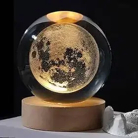 Декоративна нічник 3D кришталева куля "Планета Земля" з led-підсвіткою SV227