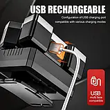 Ліхтар налобний акумуляторний 5 діодів, з регулюванням ремінців, Жовтогарячий SV227, фото 3