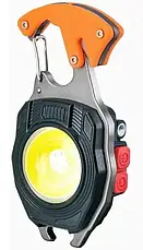 Led ліхтар брелок карабін багатофункціональний на акумуляторі YU227, фото 5