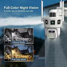 Камера відеоспостереження на 2 лінзи PTZ вулична 4G SD 39 12mp YU227