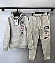 Костюм спортивний чоловічий графітовий весна-осінь з капюшоном Nike Club Grey (14510), фото 3