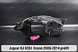 Корпус фари Jaguar XJ X351 Xenon (2009-2014) дорест лівий, фото 3