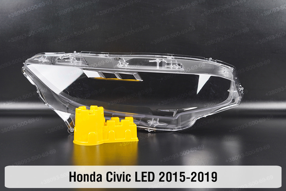 Скло фари Honda Civic LED (2015-2019) праве, фото 1