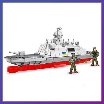 Дитячий конструктор корабель Гетьман Іван Мазепа Limo Toy KB 1149 Військова техніка 727 деталей