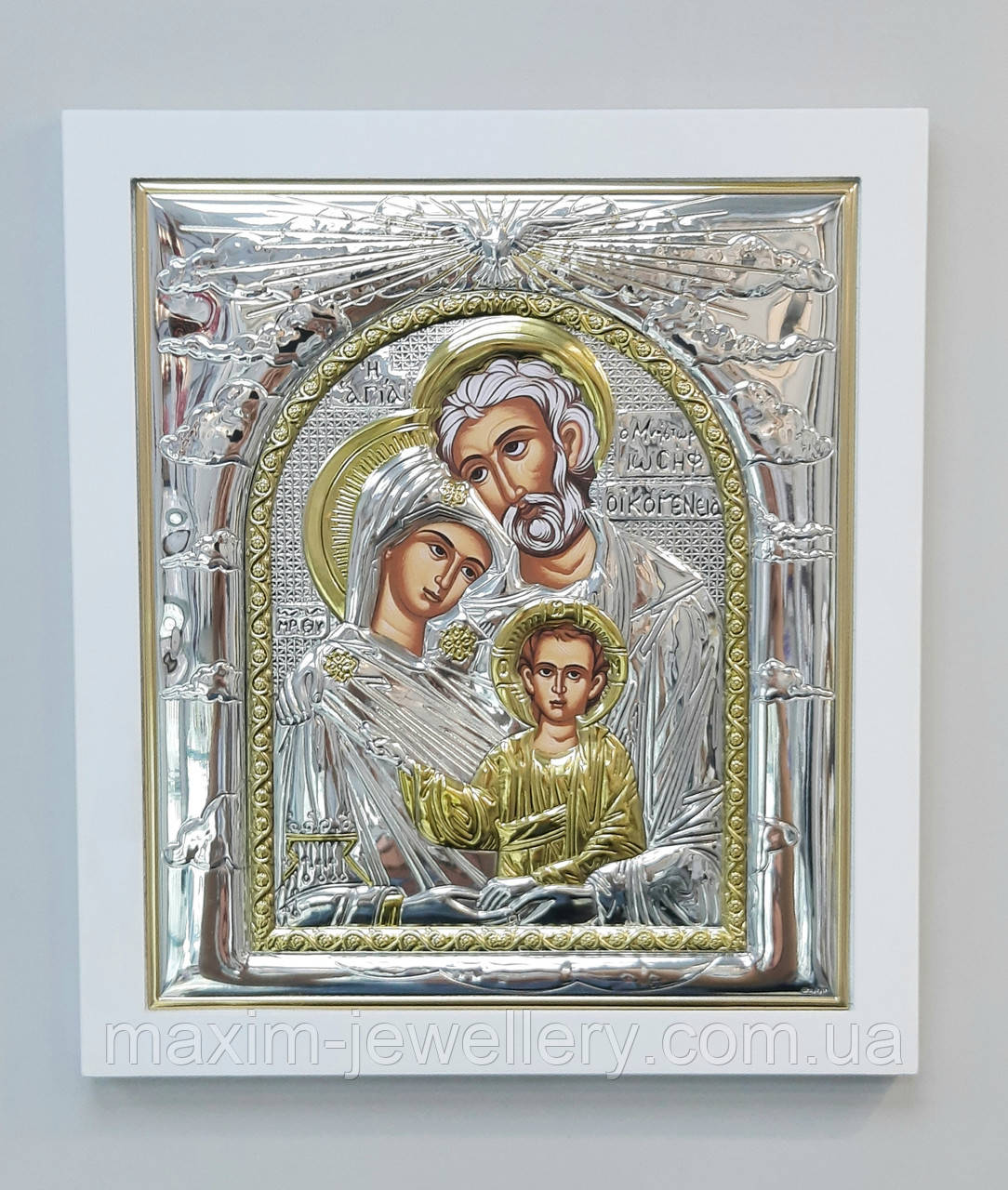 Срібна ікона "Свята Родина", фото 1