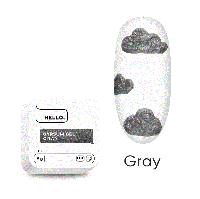 Гель для дизайну нігтів HELLO Gypsum Gel Gray 5 мл