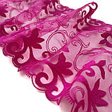 Ажурне мереживо вишивка на сітці: рожева нитка по рожевій сітці, ширина 21 см, фото 4