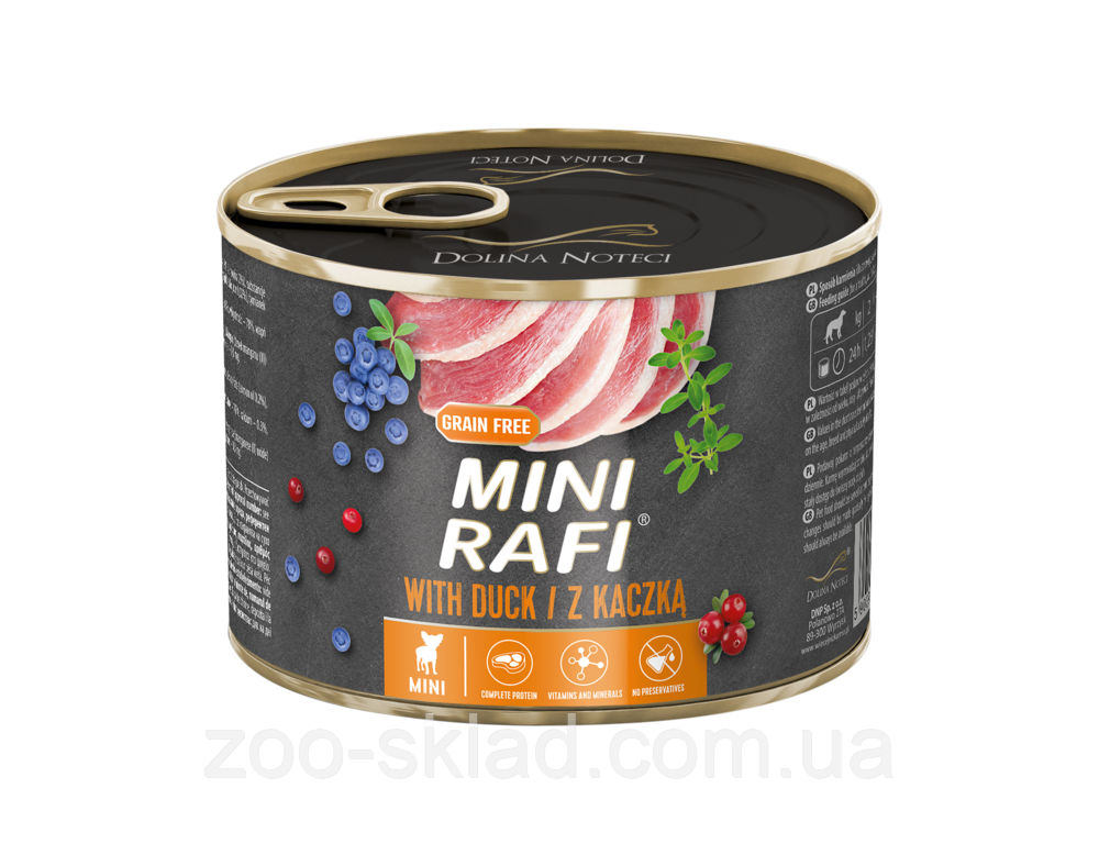 Dolina Noteci Rafi DOG Can Mini Adult with Duck консерва для собак малих порід з качкою 185г