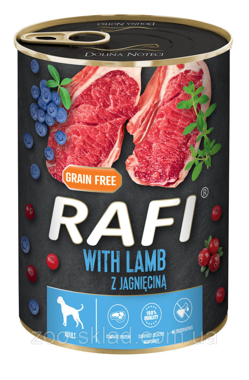 Dolina Noteci Rafi DOG Can Adult with Lamb консерва для собак з ягням 400 г
