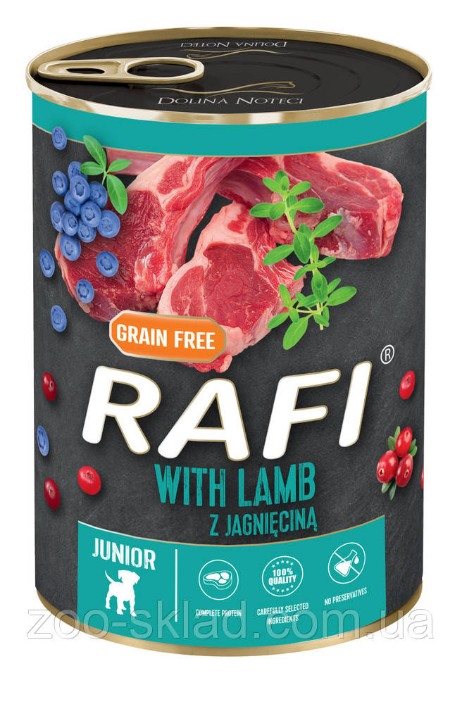 Dolina Noteci Rafi DOG Can Junior with Lamb консерва для цуценят з ягням 400 г