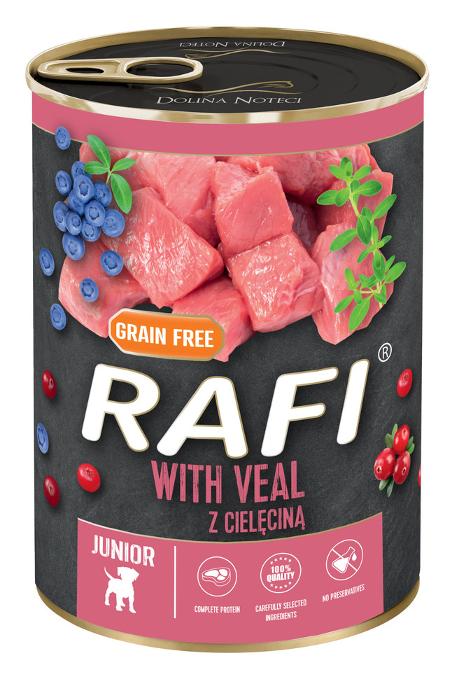 Dolina Noteci Rafi DOG Can Junior with Veal консерва для цуценят з телятиною 400г