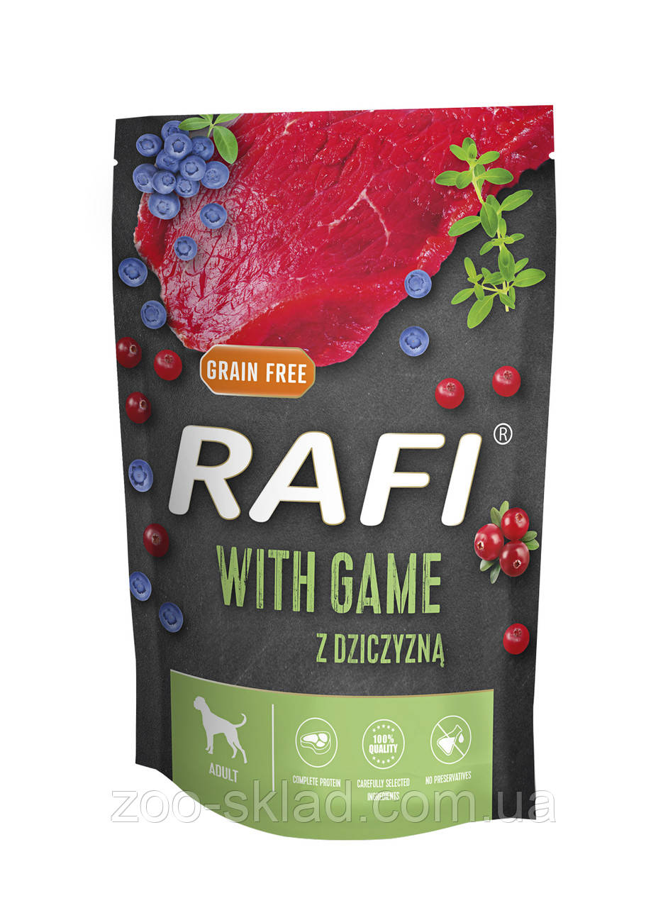 Dolina Noteci Rafi DOG Pouch Adult with Game вологий корм для собак з дичиною 500г