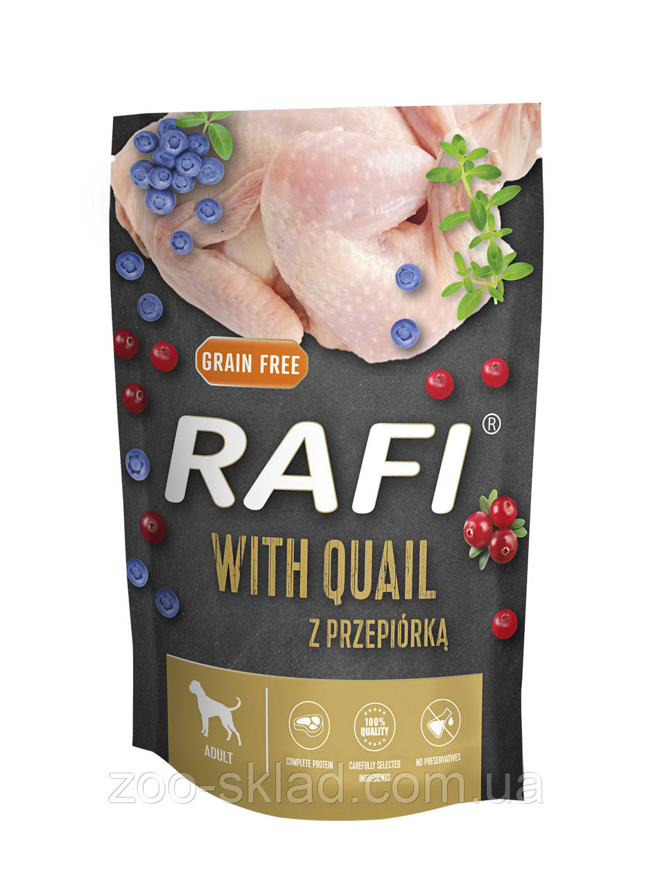 Dolina Noteci Rafi DOG Pouch Adult with Quail вологий корм для собак з перепілкою 500г