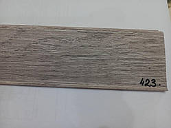 Плінтус підлоговий 80 мм ДУБ ІСЛАНДІЮ, 2.2 м з кабельом каналом, м'якими краями доставка по Україні