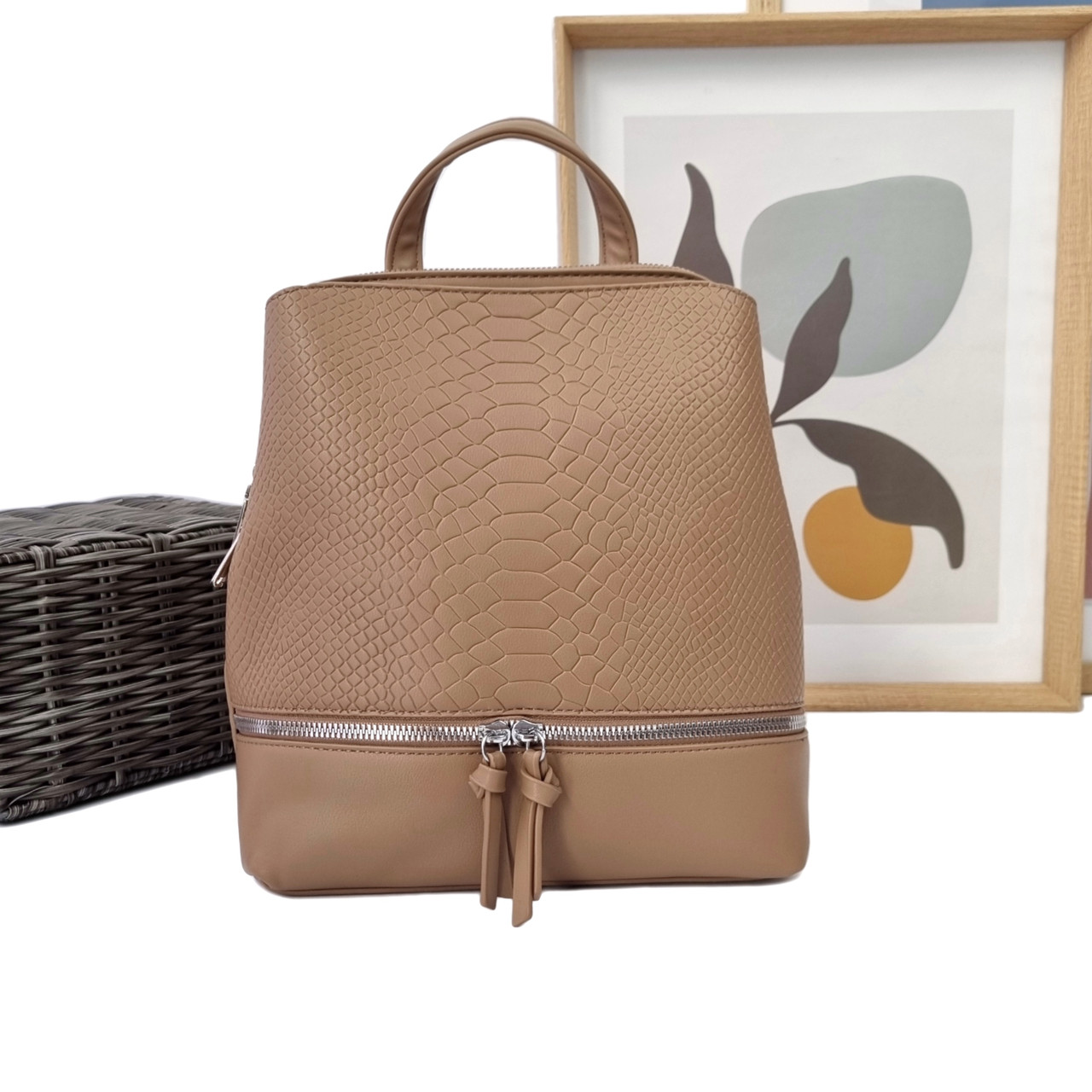 Рюкзак міський жіночий штучна шкіра бежевий Арт.BH15850 beige VTTV (54)