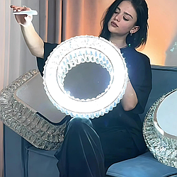 Люстра Led кришталь Linisoln 140W до 20 м² колір Хром 9597/500