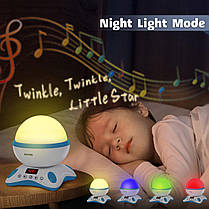 Moredig Kids Night Light Projector, пульт дистанційного керування для дитячої кімнати з 12 музичними нічними, фото 3