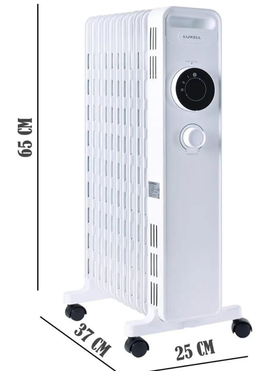 Масляний обігрівач Luxell by KUMTEL LUX-1225 2000W 9 секцій, до 25 м2, білий