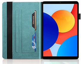 Чохол книжка Wood Book на планшет Xiaomi Redmi Pad SE (8.7") / блакитний, фото 3