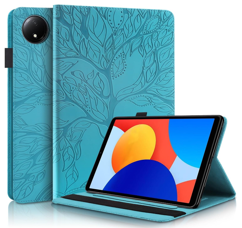 Чохол книжка Wood Book на планшет Xiaomi Redmi Pad SE (8.7") / блакитний