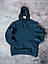 Тепла толстовка на флісі чоловіча однотонна з капюшоном, хакі, чорна, синя, бежева, коричнева, біла, фото 5