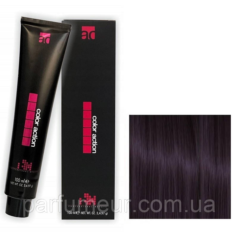 Karibelly Color Action Перманентна крем-фарба для волосся 2.2 блискучий коричневий 100 мл, фото 1