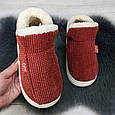 Тапочки чуні жіночі високі теракотового кольору на хутрі 4274_2, фото 3