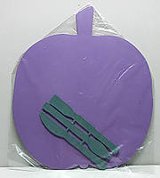 Дошка для пластиліну  і три стека / дошка для ліплення / дощечка для пластиліну / яблуко фіолетове