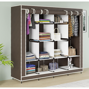 Шафа для одягу тканинна 4 секції 170х45х170 см Storage Rack 88170 Коричнева