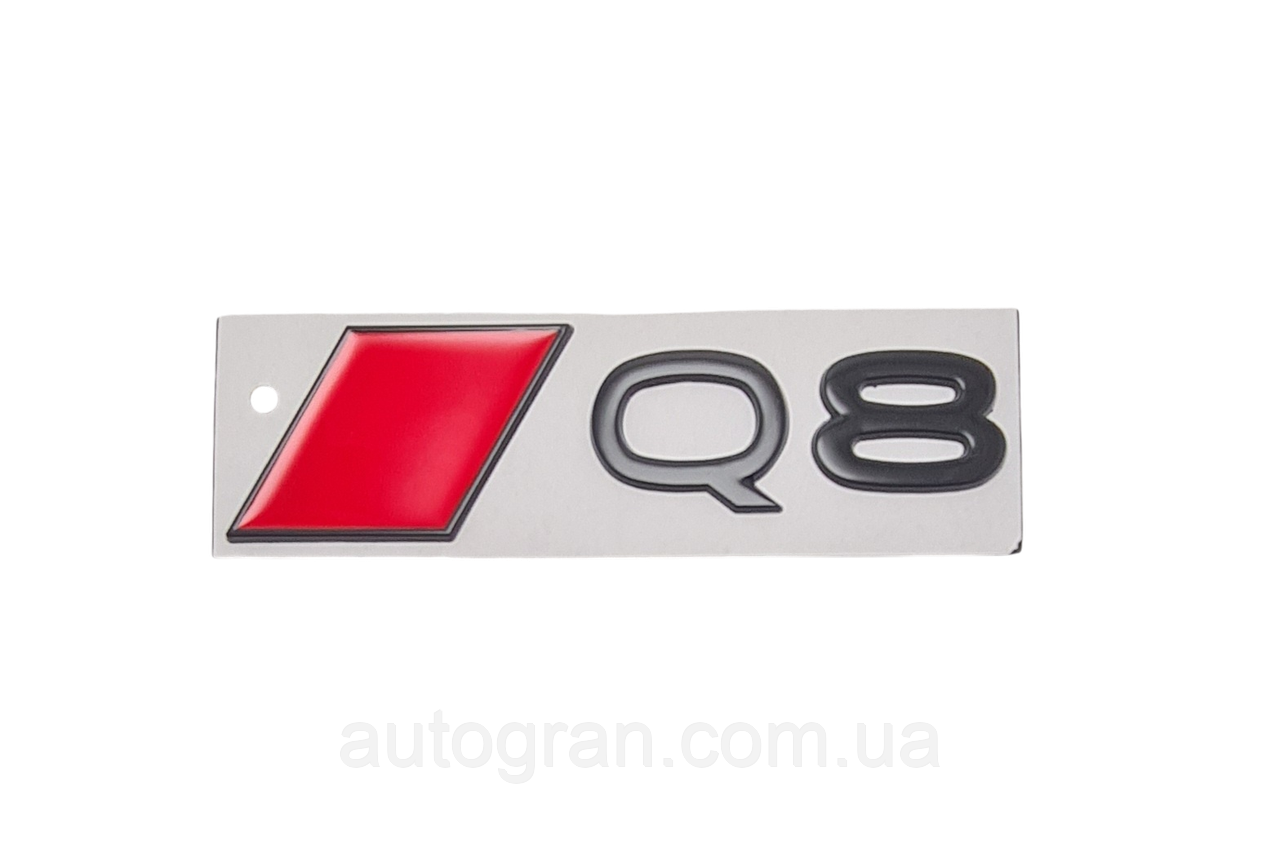 Емблема на кузов Audi S Q8 чорна