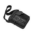 Тактична сумка через плече Patriot барсетка чорна тканинна мессенджер, фото 2