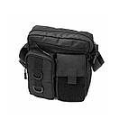 Тактична сумка через плече Patriot барсетка чорна тканинна мессенджер, фото 4