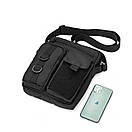 Тактична сумка через плече Patriot барсетка чорна тканинна мессенджер, фото 9