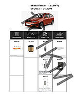 Комплект фільтрів Skoda Fabia I 1.2 (2002-2008) WIX