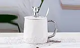Стильний кухоль з кришкою Ведмедик, фото 3