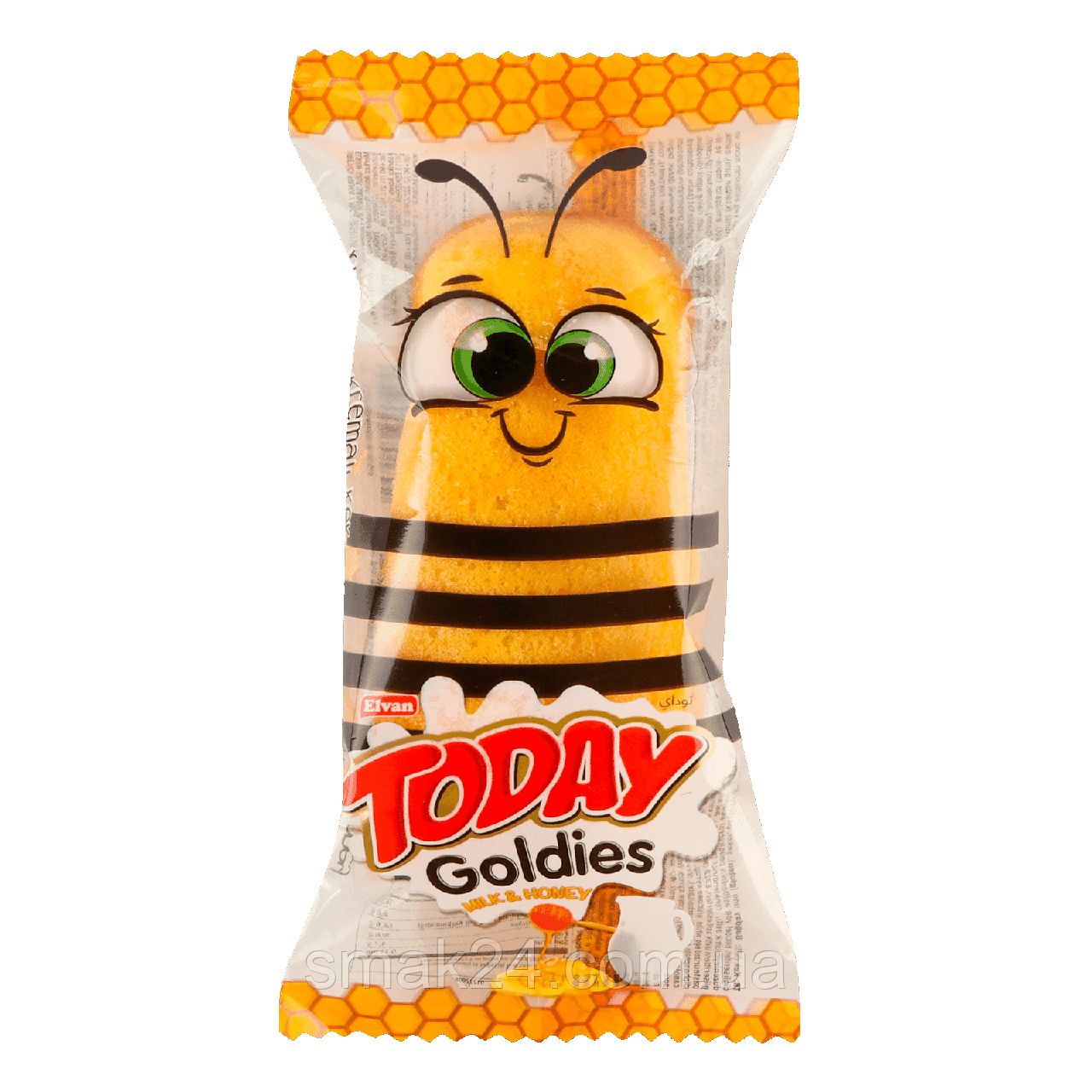 Бісквіт молоко-міг ПЧЕЛКА TODAY GOLDIES MILK & HONEY Elvan 45 г Туреччина