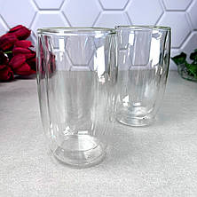 Набір високих стаканів з подвійним дном 380 мл 2 шт Ardesto (AR2638B), фото 2