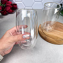 Набір високих стаканів з подвійним дном 380 мл 2 шт Ardesto (AR2638B), фото 4
