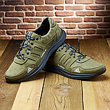 Шкіряні кросівки великого розміру для чоловіків, для хлопця Адідас великих розмірів *К-46- олива)"2*, фото 2