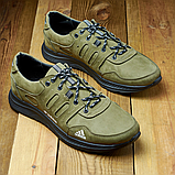 Шкіряні кросівки великого розміру для чоловіків, для хлопця Адідас великих розмірів *К-46- олива)"2*, фото 4