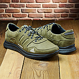 Шкіряні кросівки великого розміру для чоловіків, для хлопця Адідас великих розмірів *К-46- олива)"2*, фото 5