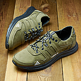 Шкіряні кросівки великого розміру для чоловіків, для хлопця Адідас великих розмірів *К-46- олива)"2*, фото 8