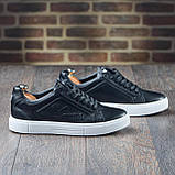 Кеди чорні з білою підошвою під джинси, осінні кеди демісезонні *0401 Кед ч/б p*, фото 3