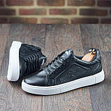 Кеди чорні з білою підошвою під джинси, осінні кеди демісезонні *0401 Кед ч/б p*, фото 5