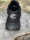 Чоловічі чорні шкіряні спортивні кросівки Nike найк з натуральної шкіри *N7 ч/ч*, фото 4