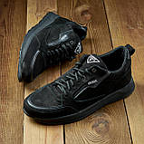 Чоловічі чорні модні осінні шкіряні кросівки з натуральної шкіри *Guess Х*, фото 9