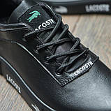 Чоловіче взуття Lacoste, прості чоловічі осінні кросівки весняні чорні для повсякденного носіння *Л-10 ч*, фото 3
