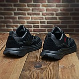 Осінні весняні шкіряні чорні кросівки чоловічі демісезонні осінь весна *Мх-130 х/б*, фото 8